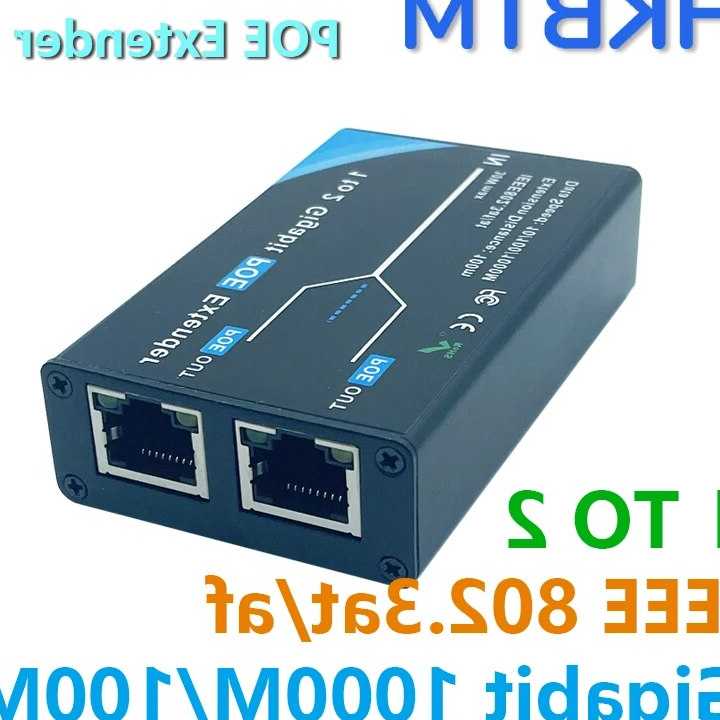 Tanie HKBTM Gigabit 2 Port POE Extender, IEEE 802.3af/w PoE + Stan…