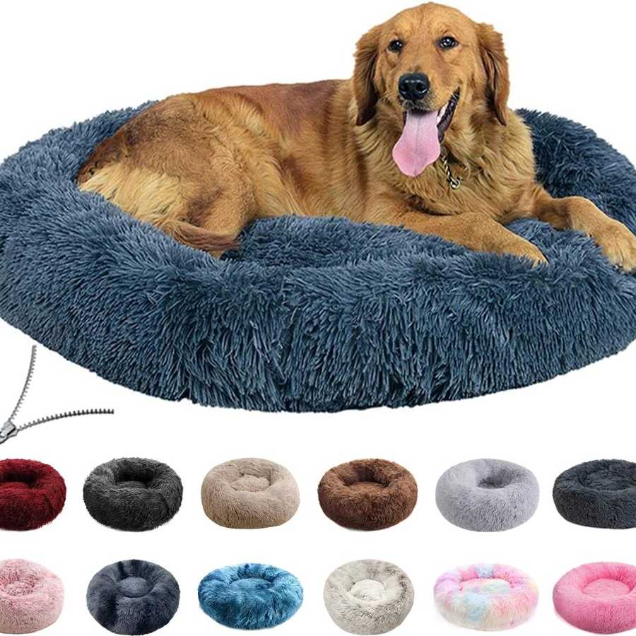 Tanie Miękka poduszka dla zwierząt - Okrągłe legowisko z pluszowym… sklep