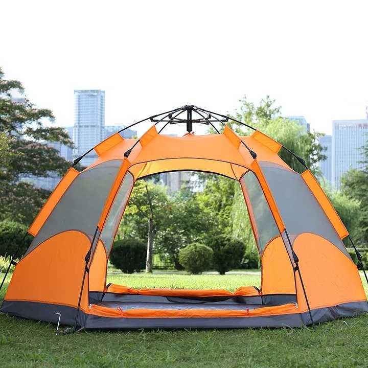 Tanie Outdoor Camping duża rodzinny namiot dwuwarstwowa tkanina wi…