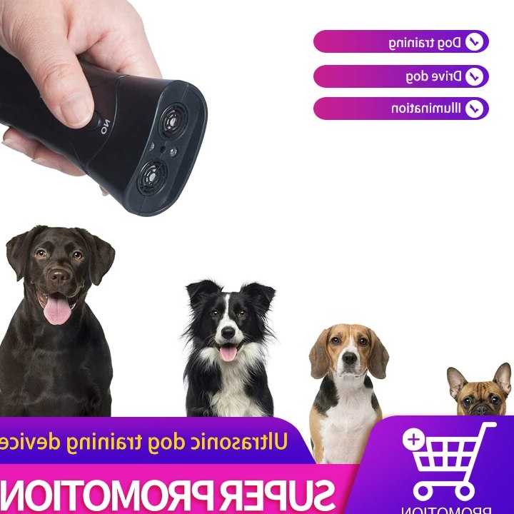 Tanie Odstraszacz psów LED ultradźwiękowy z laserem - przyrząd tre… sklep