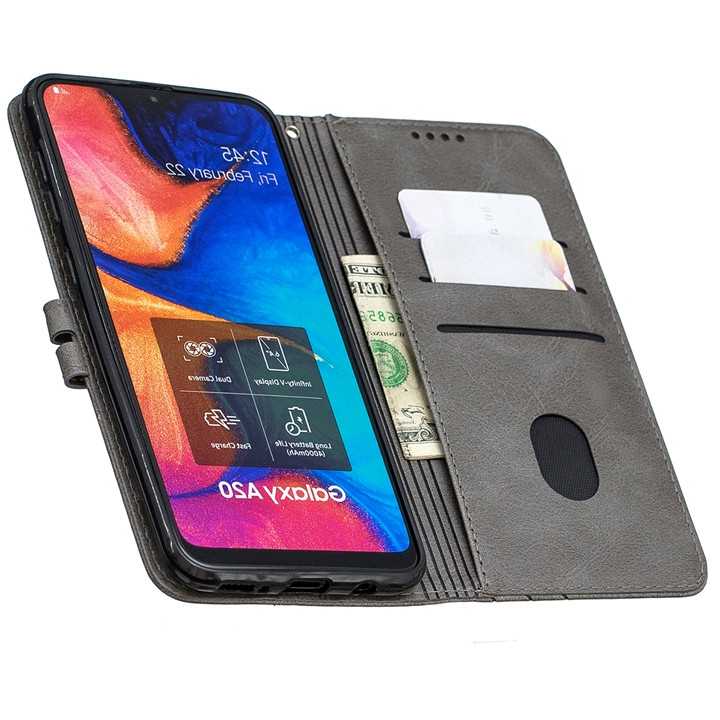 Etui Skórzane z Klapką A40 na Samsung Galaxy A40 - Magnetycz…