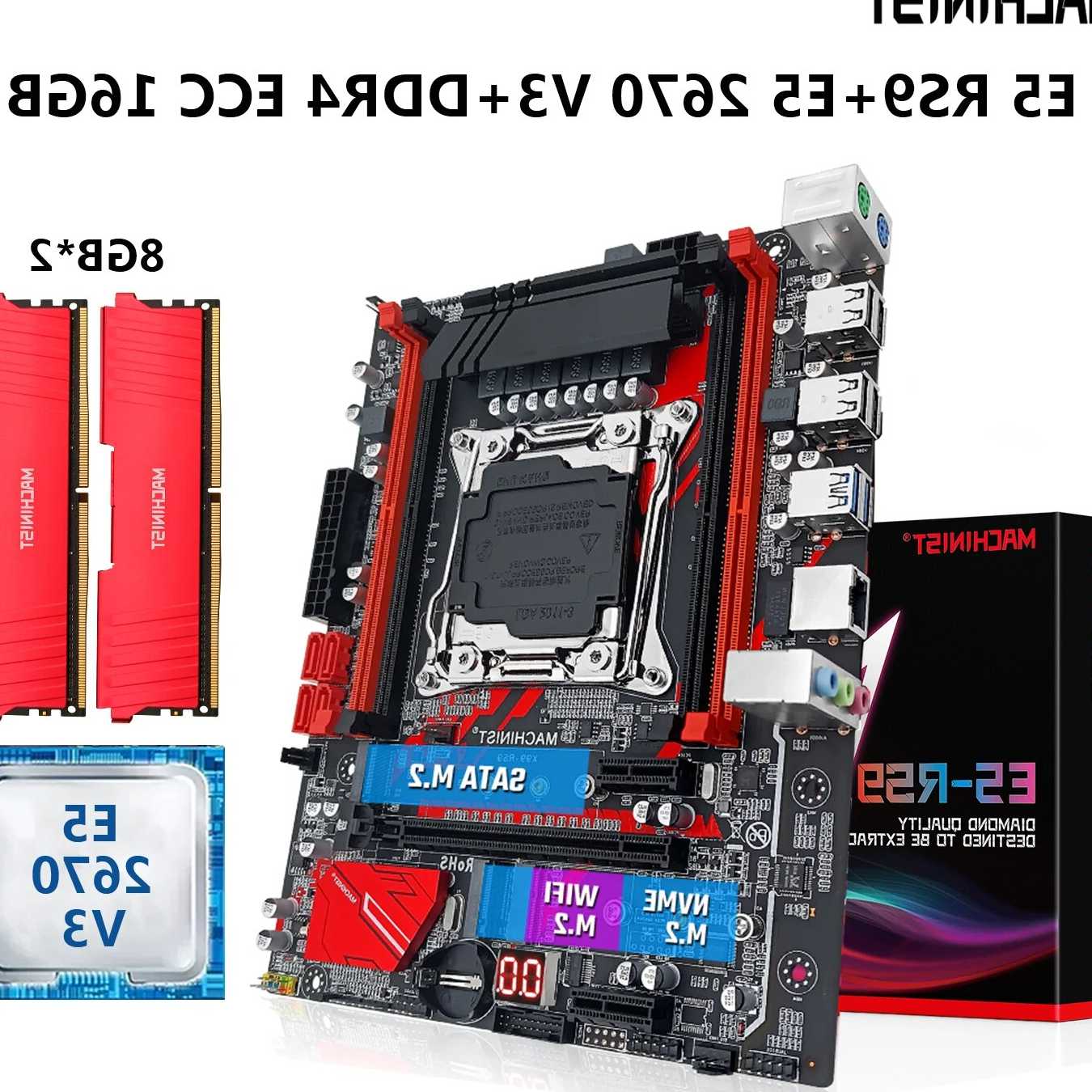 Tanie Zestaw MACHINIST E5 RS9 X99 z Xeon E5 2670 V3, 16G RAM DDR4 …