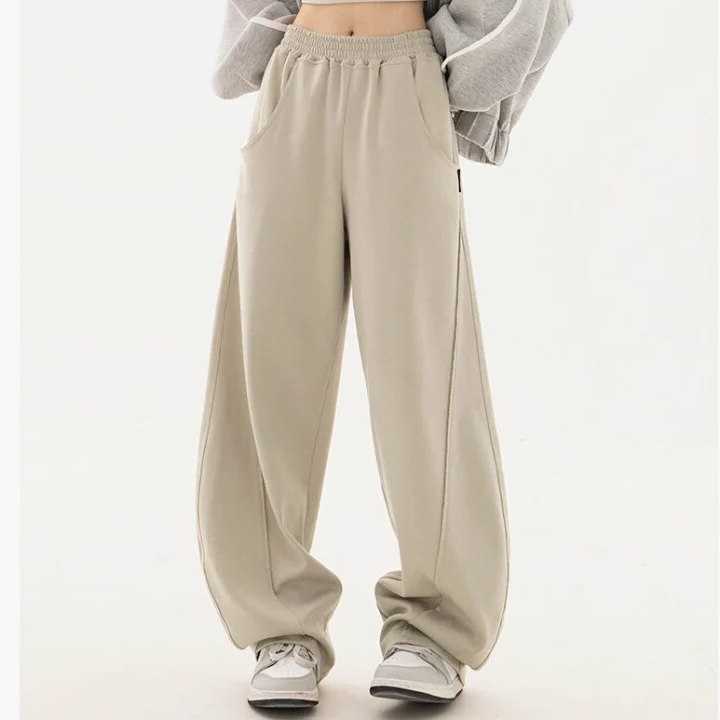 Tanie Luźna szeroka spodnie nogi kobiet Baggy Y2k koreański modne … sklep